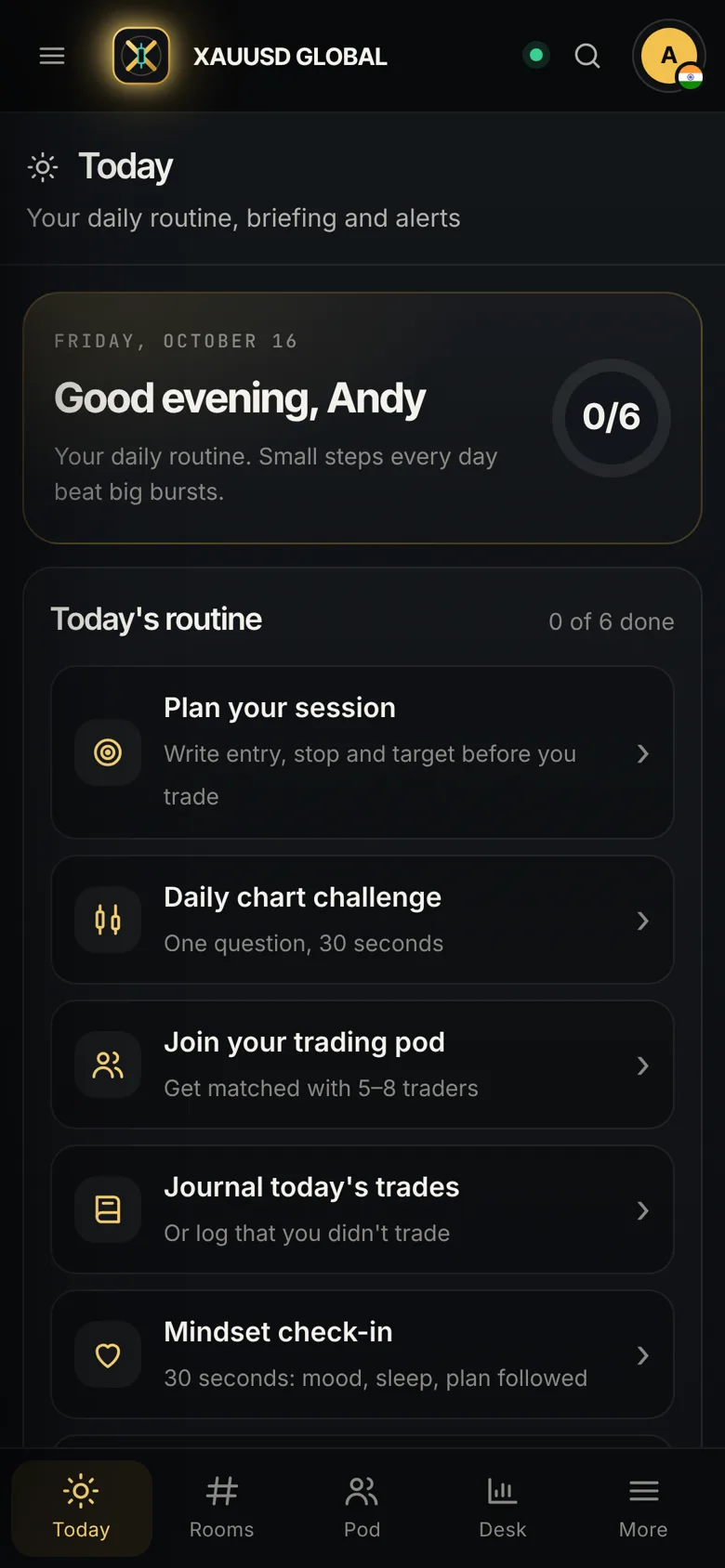 The community app on a phone
